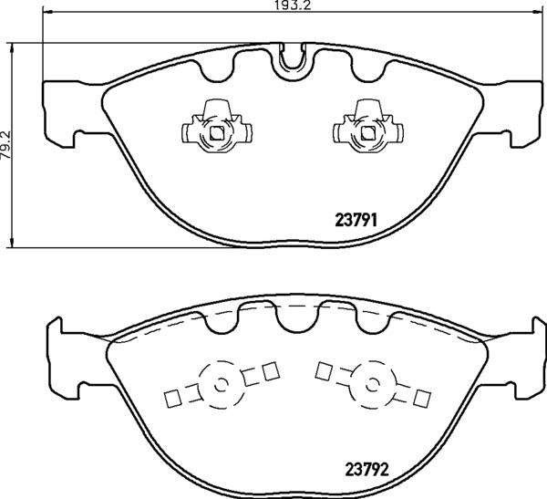Mintex Brake Pad Set fits -BMW RollsRoyce MDB2646 (also fits other vehicles)