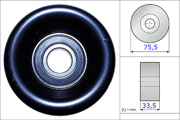 INA Tensioner Pulley - V-Ribbed Belt - Part No - 531082710