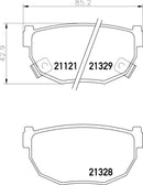 Mintex Brake Pad Set fits -Nissan MDB1295 (also fits other vehicles)