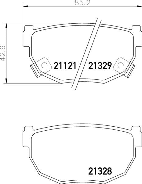 Mintex Brake Pad Set fits -Nissan MDB1295 (also fits other vehicles)