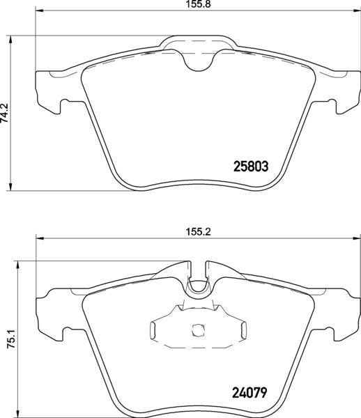 Mintex Brake Pad Set fits -Jaguar MDB3366 (also fits other vehicles)