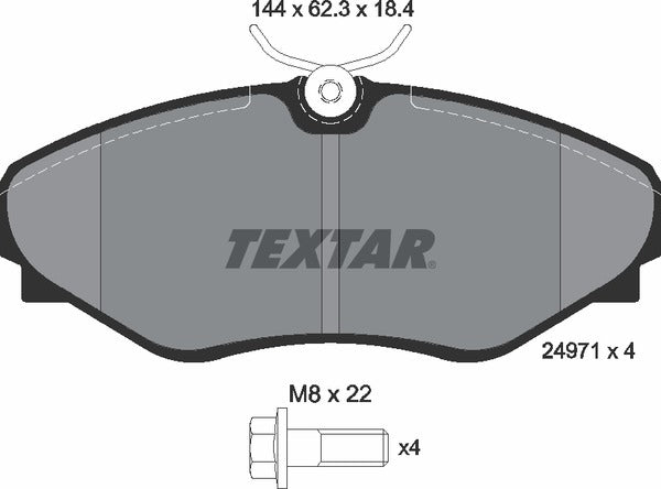 Textar Brake Pad Set - 2497101