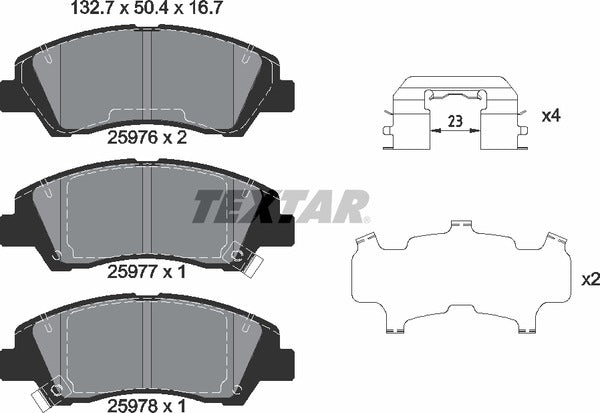 Hyundai, Brake Pad Set - Textar 2597601
