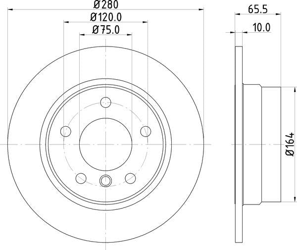 Mintex Brake Discs fits -BMW V247:4 MDC1731C (also fits other vehicles)