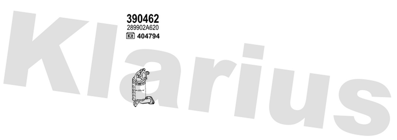 Klarius 390462 - Diesel Particulate Filter  - Fits Hyundai Accent IV 1.6 CRDi