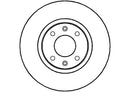 Disctech Brake Disc - Fits Citroën, Land rover - ABD2053 - Front Axle