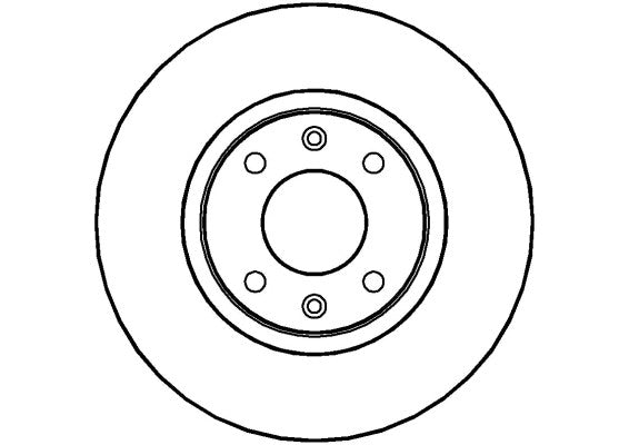 Disctech Brake Disc - Fits Citroën, Land rover - ABD2053 - Front Axle