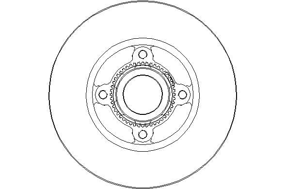 Disctech Brake Disc - Fits Honda, Renault - ABD3133 - Rear Axle