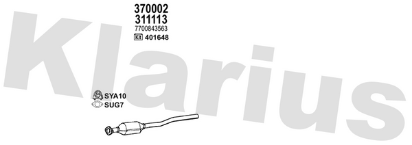 Klarius 311113 - Catalyst Type Approved  - Fits Renault Laguna 1.8i