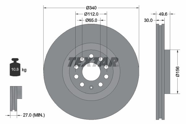 Textar Brake Disc (single) - 92229805