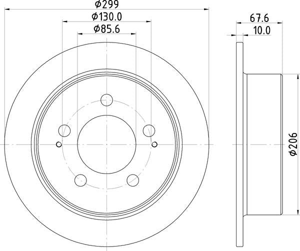 Mintex Brake Discs fits -Ssangyong V252:6 MDC2212 (also fits other vehicles)