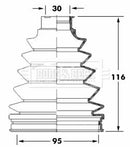 Borg & Beck Cv Joint Boot Kit Part No -BCB6051