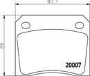 AC Aston Martin Bristol Daimler Jaguar Brake Pad Set - Mintex MGB521