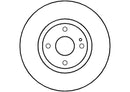Disctech Brake Disc - Fits Mazda, Opel - ABD2247 - Front Axle