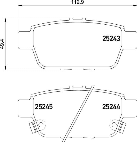 Mintex Brake Pad Set fits - MDB3196 (also fits other vehicles)