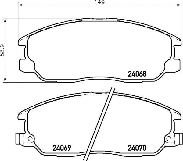 Mintex Brake Pad Set fits - MDB2339 (also fits other vehicles)