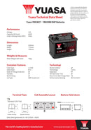 Yuasa YBX3027 - 3027 SMF Car Battery - 4 Year Warranty