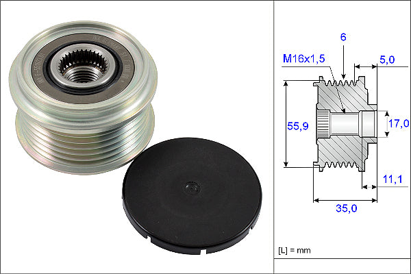 INA Alternator Freewheel Clutch - Part No - 535022210
