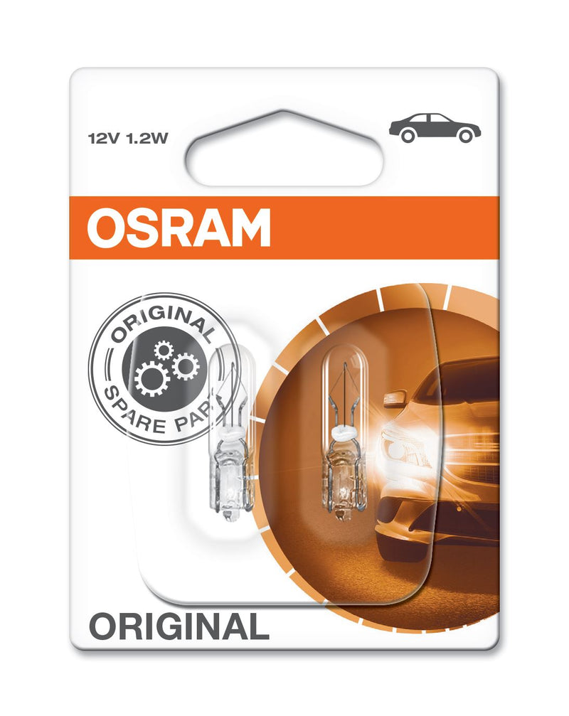 Osram OE 12v 1.2w W2x4.6d (286) Twin blister