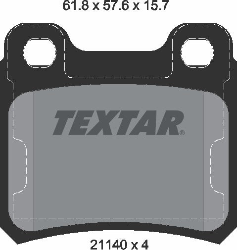 Opel Saab Vauxhall, Brake Pad Set - Textar 2114001