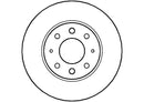 Disctech Brake Disc - Fits Mitsubishi, Nissan - ABD2767 - Front Axle