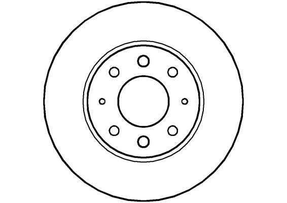 Disctech Brake Disc - Fits Mitsubishi, Nissan - ABD2767 - Front Axle