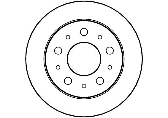 Disctech Brake Disc - Fits Citroën, Ford - ABD2879 - Rear Axle