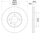 Mintex Brake Discs fits -Seat VW S245:4 MDC504C (also fits other vehicles)