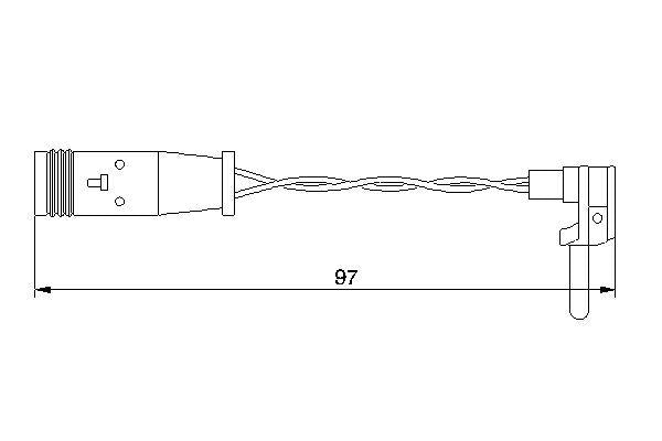 Bosch Wear Sensor F.Brake Pad Ap215 Part No - 1987474966
