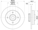 Mintex Brake Discs fits -Citroën Opel Peugeot Vauxhall V325:5 MDC2879C (also fits other vehicles)
