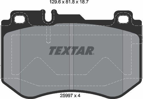 Textar Brake Pad Set - 2599701