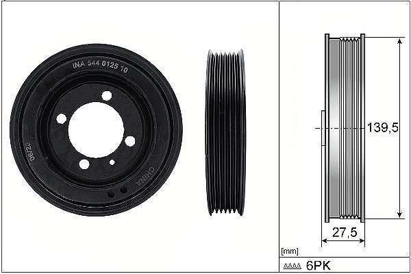 INA Belt Pulley Crankshaft Part No - 544012510