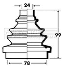 First Line Cv Joint Boot Kit Part No -FCB2334