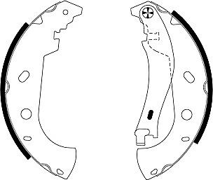 Mintex Brake Shoes fits -Fiat MFR446 (also fits other vehicles)