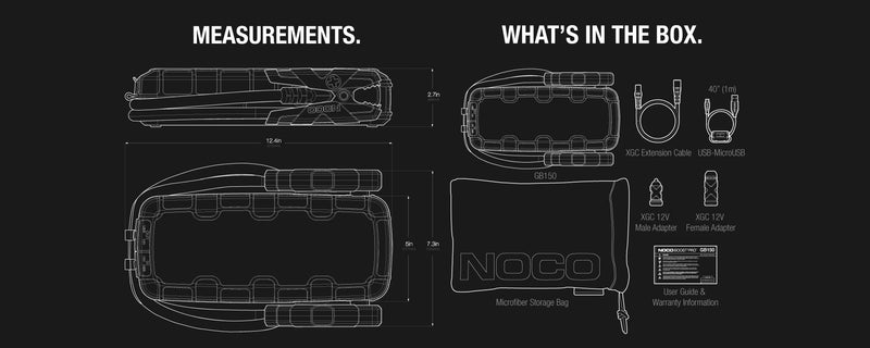 Noco 3000A Ultra Safe Lithium Jump Starter 12V - GB150