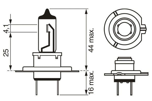 Bosch Longlife 499 H7 12V 55W Px26D Part No - 1987302078