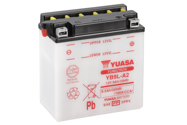 YB9L-A2 (CP) 12V Yuasa Yumicron Motorcycle Battery