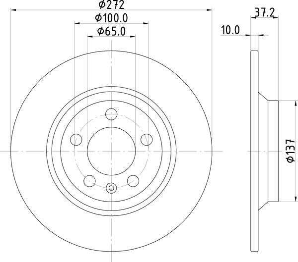 Mintex Brake Discs fits -Audi VW Brake Disc V330:5 MDC2930C (also fits other vehicles)