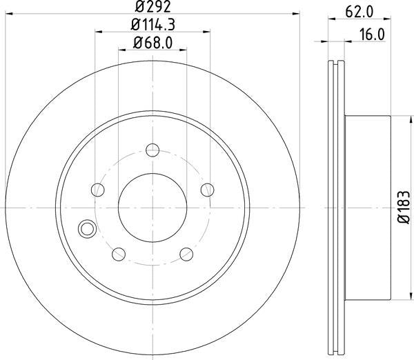 Mintex Brake Discs fits -Infiniti Nissan Renault S264:4 MDC1786C (also fits other vehicles)