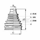 Borg & Beck Cv Joint Boot Kit Part No -BCB6442