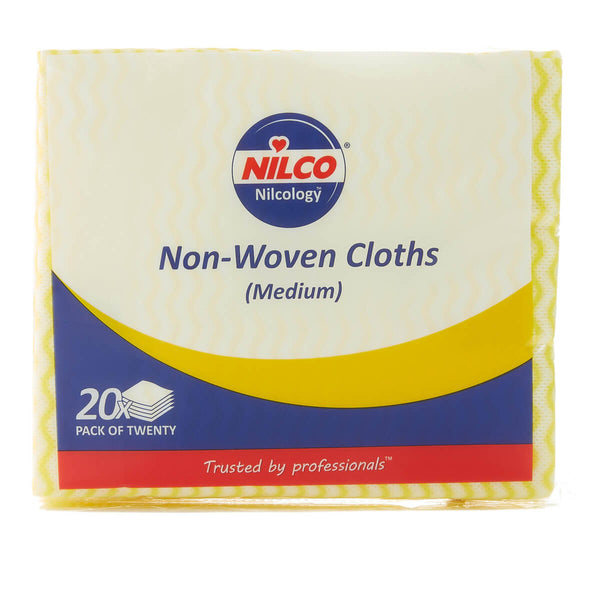 Nilco Non-Woven Cloths Medium Yellow - 20 Pack - TETNCA003