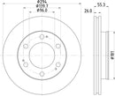 Mintex Brake Discs fits -Daewoo Ssangyong V330:5 MDC2244 (also fits other vehicles)