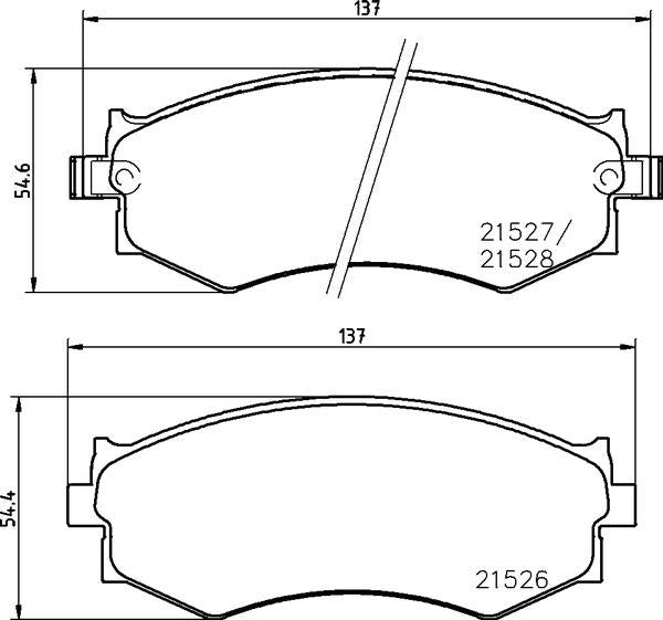 Mintex Brake Pad Set fits -Infiniti Nissan MDB2351 (also fits other vehicles)