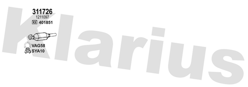 Klarius 311726 - Catalyst Type Approved  - Fits Ford Galaxy 1.9TD