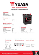 Yuasa YBX3009 - 3009 SMF Car Battery - 4 Year Warranty