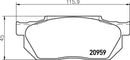 Mintex Brake Pad Set fits -Honda MDB1241 (also fits other vehicles)