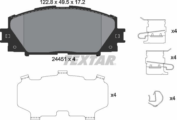 Textar Brake Pad Set - 2445103