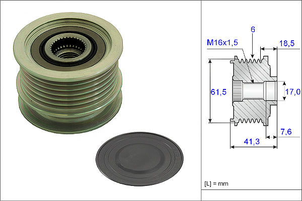 INA Alternator Freewheel Clutch - Part No - 535023410