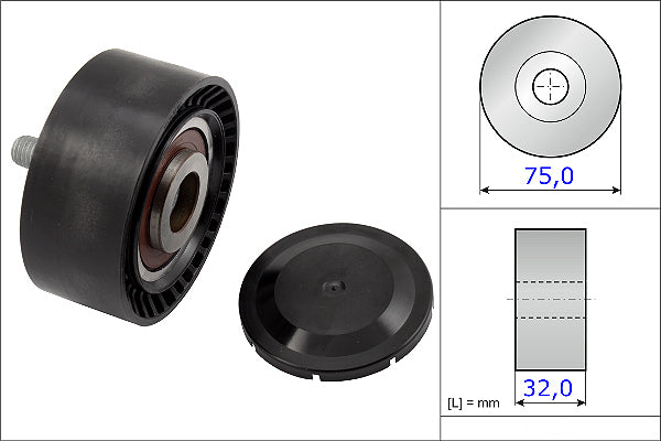 INA Deflection/Guide Pulley - V-Ribbed Belt - Part No - 532072210