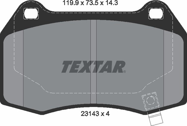 Textar Brake Pad Set - 2314301